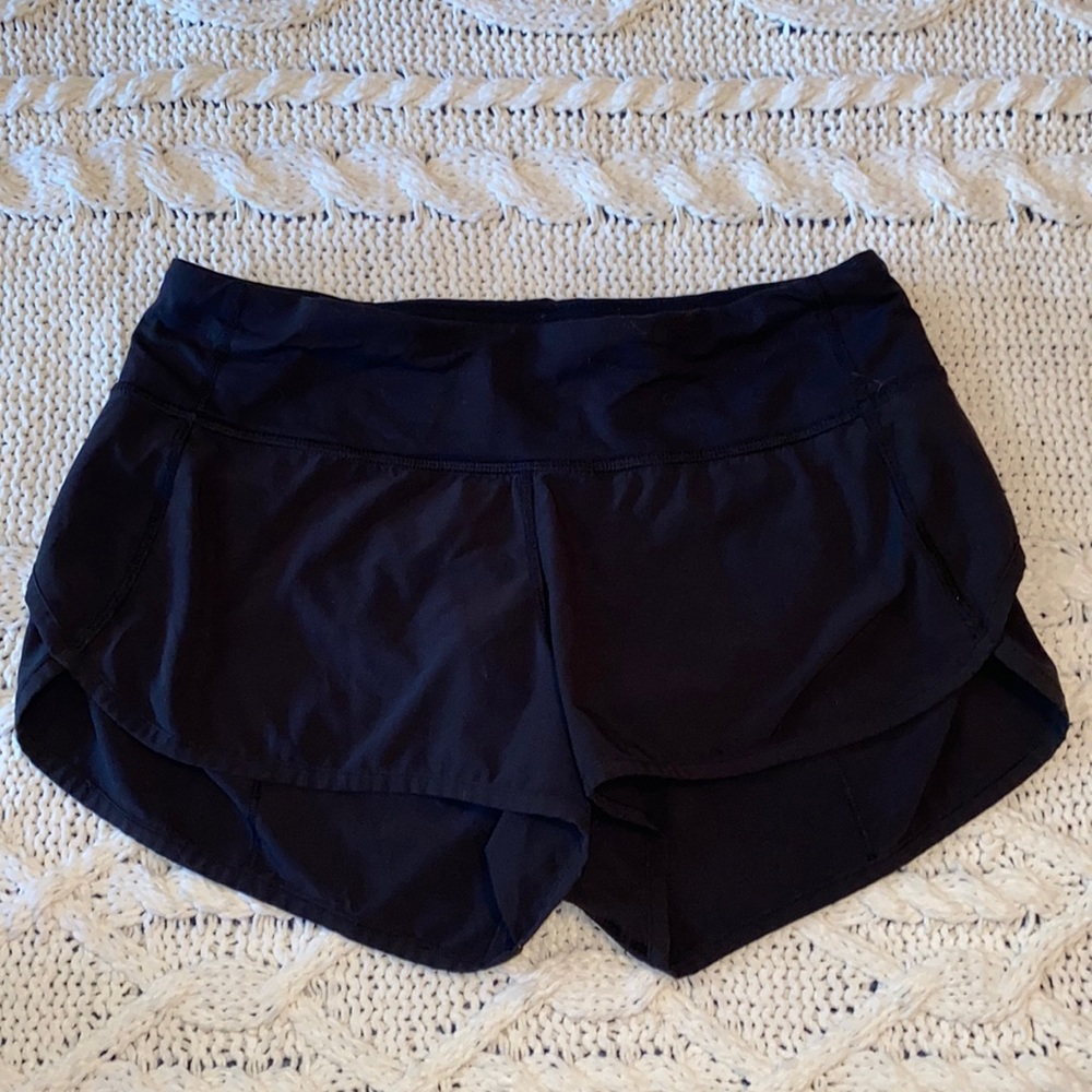 Black lululemon Speed Shorts